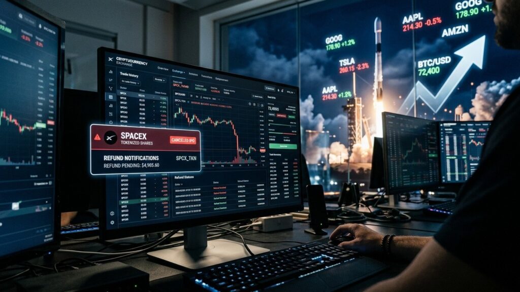 Plateformes Crypto Annulent Allocations Tokenisées IPO SpaceX