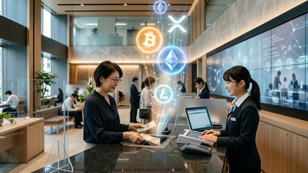 SBI Shinsei Bank Offre Récompenses Bitcoin Ether XRP Dépôts