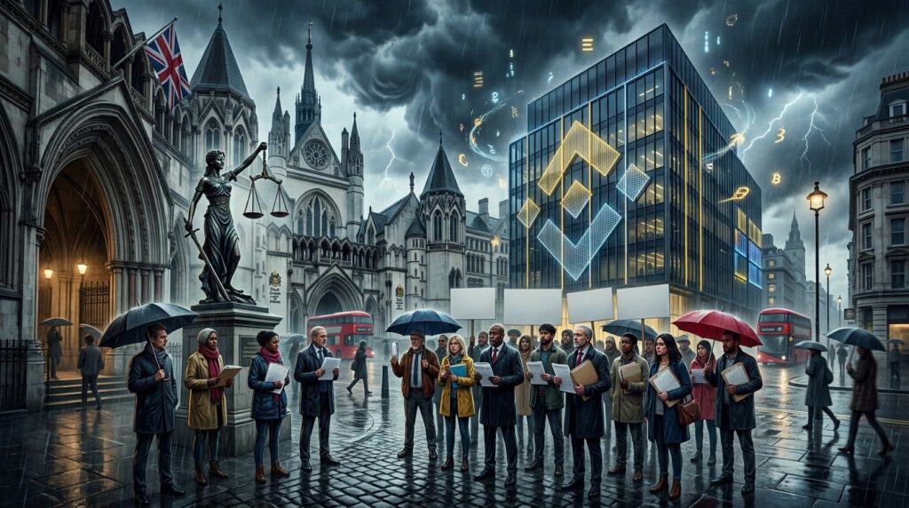Binance Poursuivie au Royaume-Uni : 1700 Investisseurs Exigent 176 Millions d’Euros