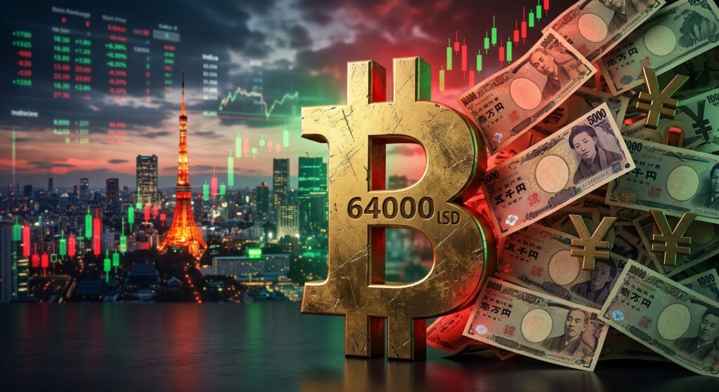 Bitcoin à 64 000 $ : Yen en Force Freine les Cryptos