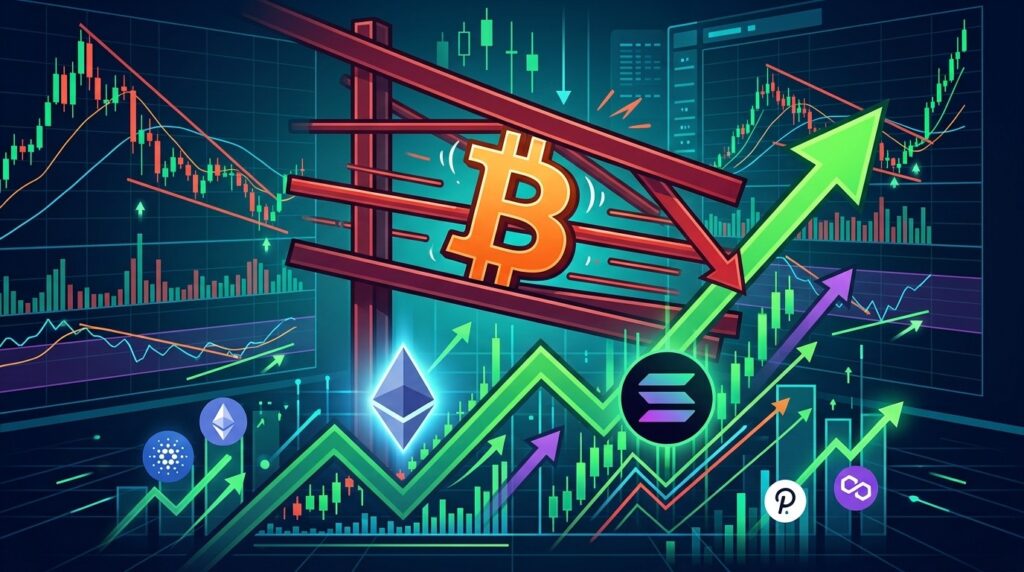 Bitcoin en Compression, Altcoins en Préparation – Analyse 2026