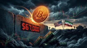 Bitcoin Rejeté à 67K : Guerre US-Iran et Pétrole en Hausse