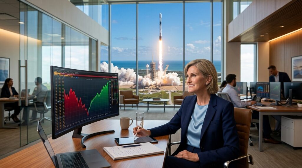 Cathie Wood Achète le Dip SpaceX Après Chute Post-IPO