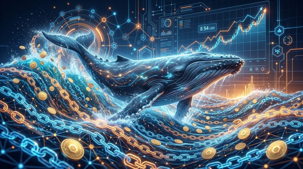 Chainlink Tient À 8,54 Dollars Tandis Que Baleines Accumulent 14M LINK