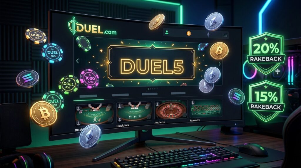 Duel.com Code Promo DUEL5 : 50% Rakeback et RTP 100%