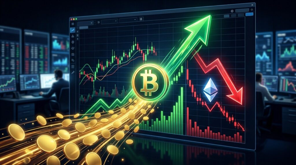 ETF Crypto : Bitcoin Rebondit, Ethereum Décroche