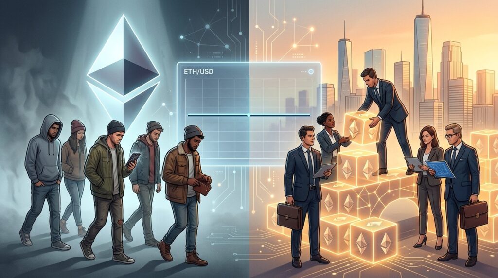 Ethereum : Retail Part, Wall Street Arrive, Prix Ignore Tout