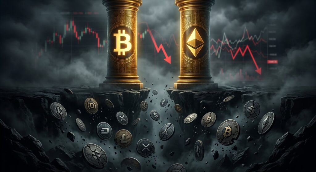 La Dépression Des Altcoins : 23% De Perte Hors Bitcoin Ethereum