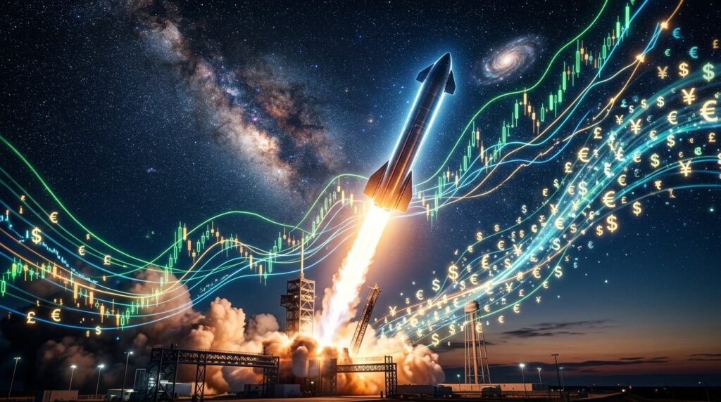 SpaceX Vise 180 Dollars Après Entrée Nasdaq-100 et Rush d’Achats