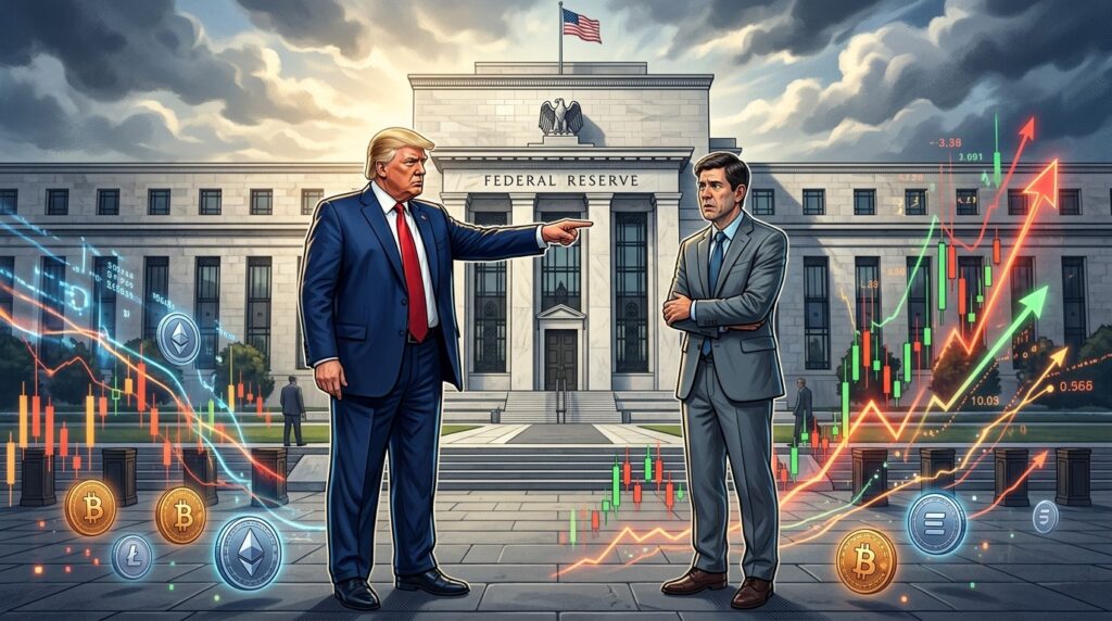 Trump Presse la Fed Malgré Warsh : Impacts sur les Cryptos