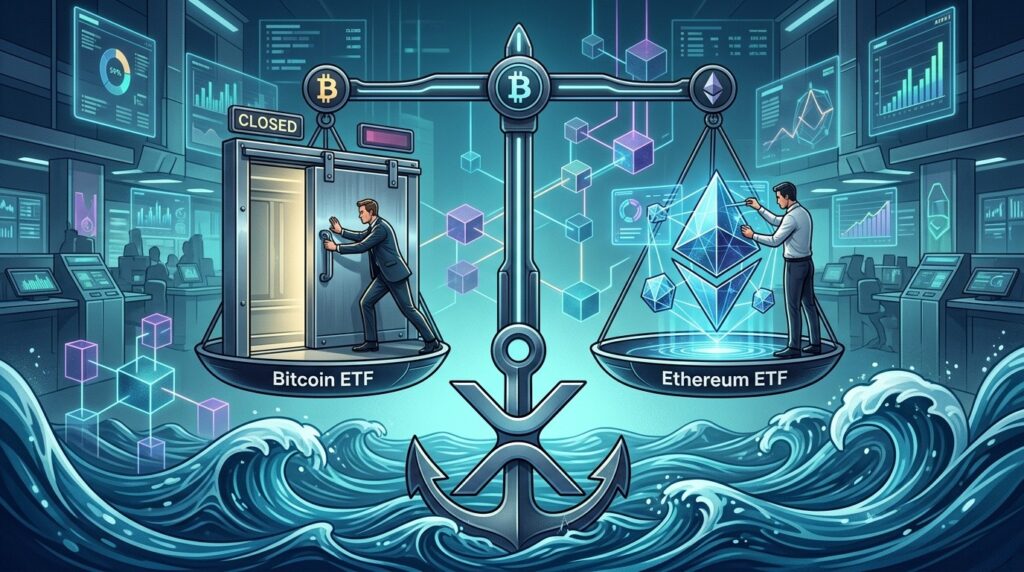 Consolidation ETF Crypto : Hashdex Ferme, BlackRock Optimise ETHA, XRP Résiste