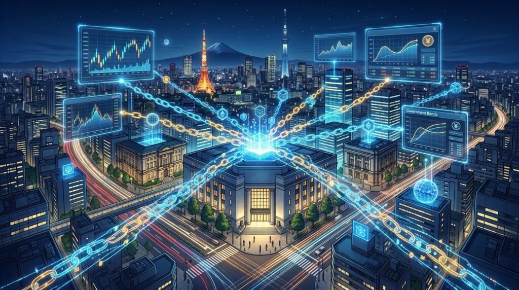 Japon Blockchain Bourse Dette Temps Réel