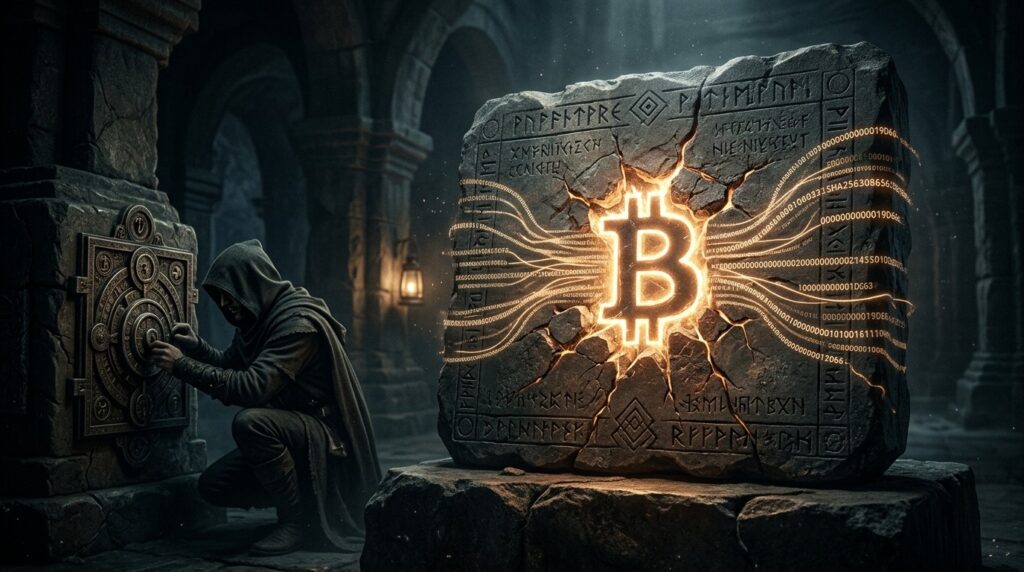 Puzzle Bitcoin Cache Une Clé Dans Le Bloc Genèse