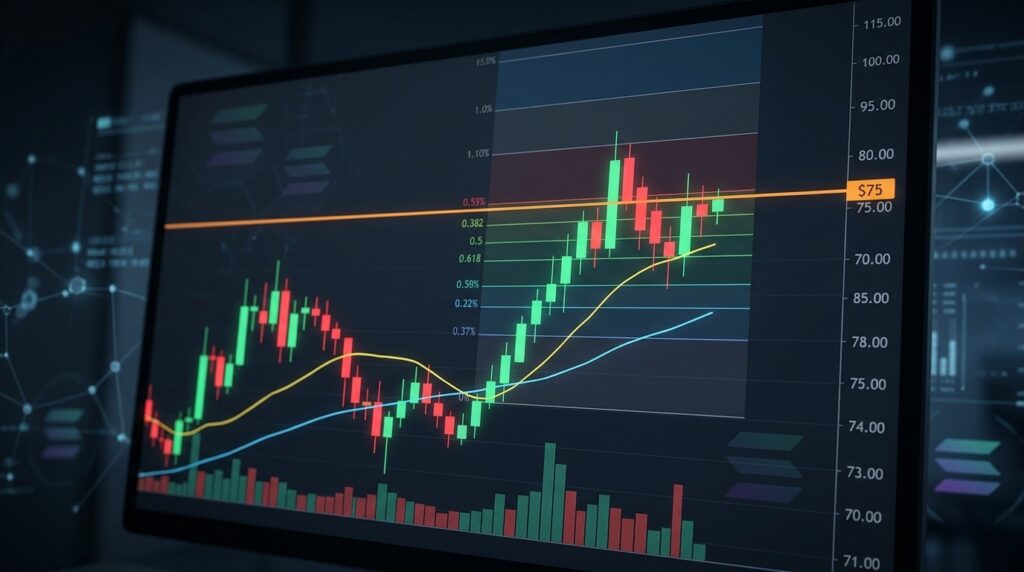 Solana Prix Bloqué Sous 75 Dollars Analyse Technique 2026
