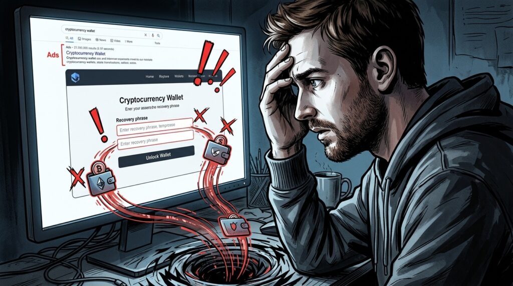 Trezor Victime Perd Économies Via Pub Google Phishing