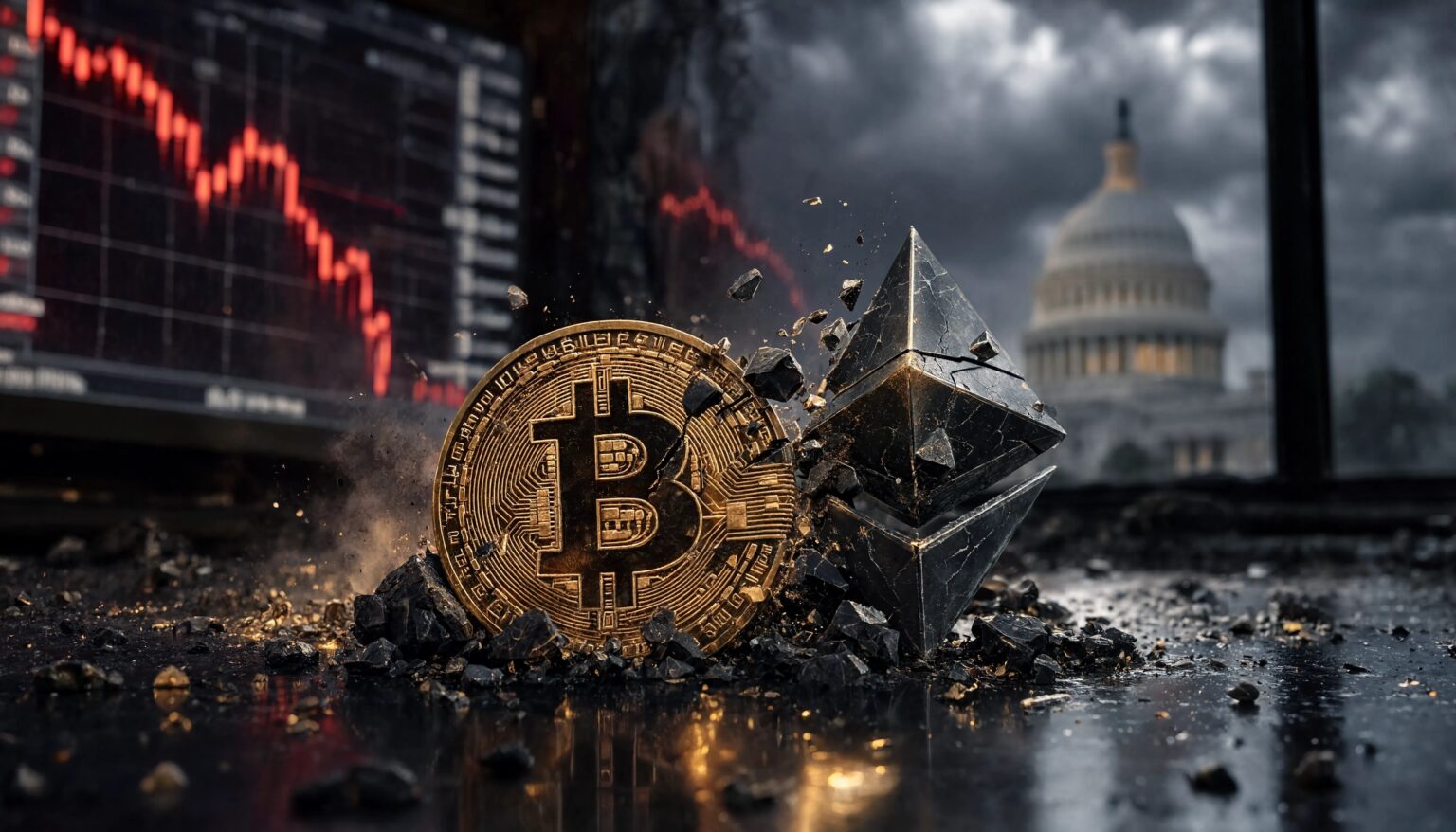 Bitcoin Ether Perdent 380 Millions Après Le Sénat