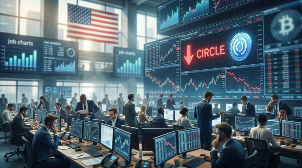 Circle Baisse Après Emplois Us Objectif 81 Dollars