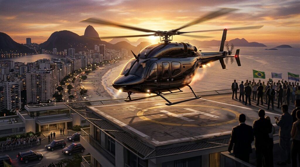 Flávio Bolsonaro Hélicoptère Pharaon Bitcoin Campagne
