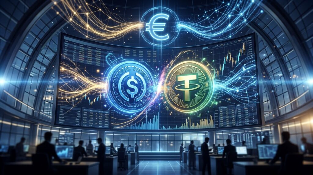 USDC Dépasse USDT Face à l’Euro Grâce à MiCA